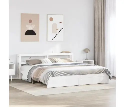 Voodiraam Peatsiga Ilma Madratsita Valge 180X200 Cm