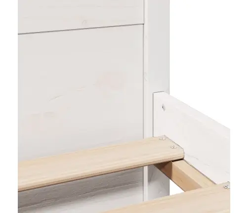 Gultas Rāmis Ar Galvgali Bez Matrača, Balts, 90X200 Cm Vidaxl