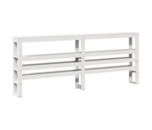 Voodiraam Peatsiga, Valge, 150 X 200 cm Männipuit