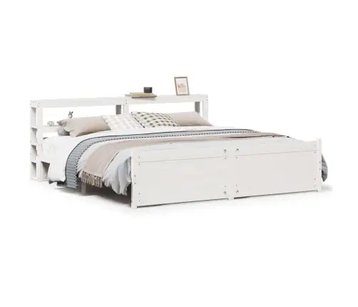 Voodiraam Peatsiga Ilma Madratsita Valge 180X200 Cm