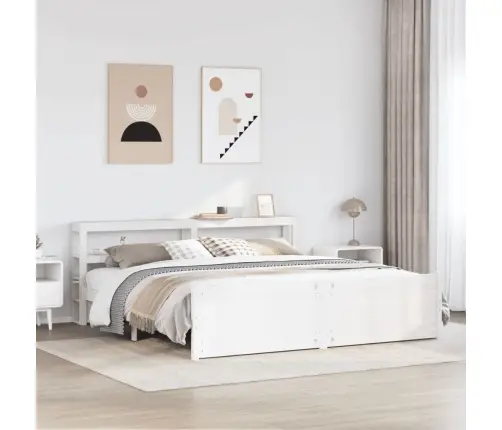 Voodiraam Peatsiga Ilma Madratsita Valge 180X200 Cm