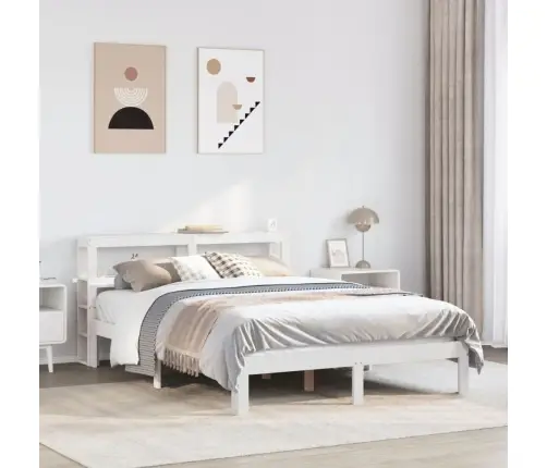 Gultas Rāmis Ar Galvgali Bez Matrača, Balts, 120X200 Cm Vidaxl