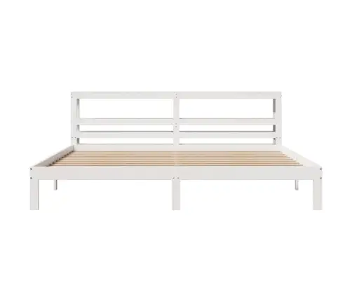 Gultas Rāmis Ar Galvgali Bez Matrača, Balts, 180X200 Cm Vidaxl