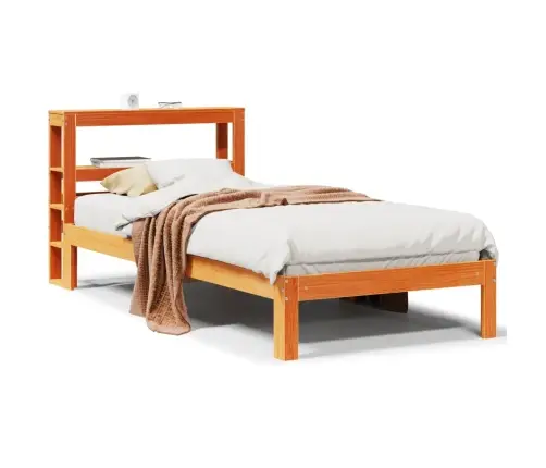 Gulta Bez Matrača, Vaska Brūnas, 90X190 Cm, Priedes Masīvkoks Vidaxl