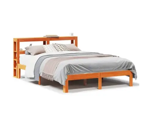 Voodiraam Ilma Madratsita, Vahapruun, 120 X 190 cm Männipuit