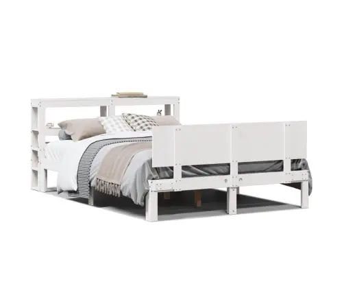 Voodiraam Peatsiga Ilma Madratsita Valge 140X200 Cm