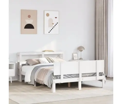 Voodiraam Peatsiga Ilma Madratsita Valge 160X200 Cm