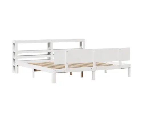 Gultas Rāmis Ar Galvgali Bez Matrača, Balts, 180X200 Cm Vidaxl