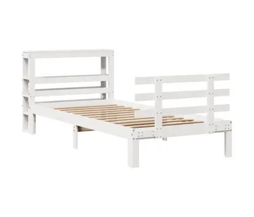 Voodiraam Peatsiga Ilma Madratsita Valge 90X190 Cm