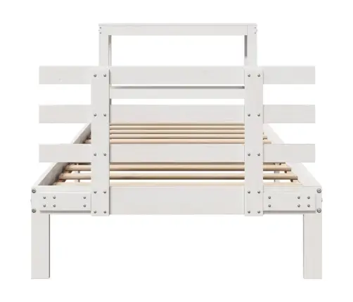 Voodiraam Peatsiga Ilma Madratsita Valge 90X190 Cm