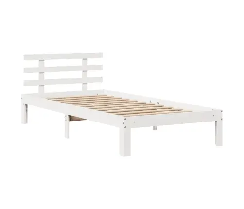 Voodiraam Peatsiga Ilma Madratsita Valge 90X190 Cm