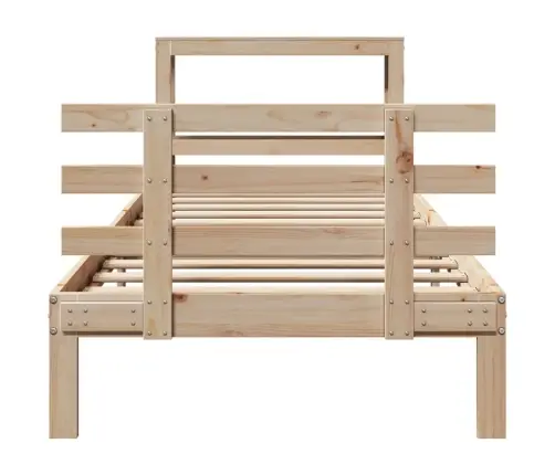 Lovos Rėmas Su Galvūgaliu, 100X200cm Pušies Medienos Masyvas