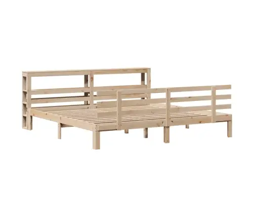 Lovos Rėmas Su Galvūgaliu, 200X200cm Pušies Medienos Masyvas