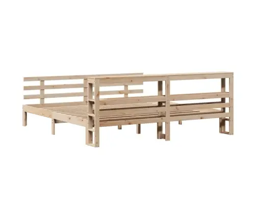 Lovos Rėmas Su Galvūgaliu, 200X200cm Pušies Medienos Masyvas