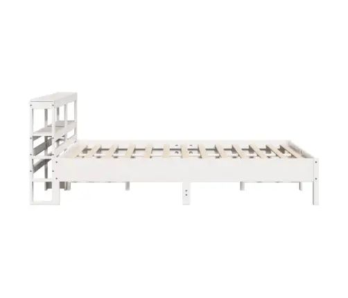 Gulta Bez Matrača, Balts, 160X200 Cm, Priedes Masīvkoks Vidaxl