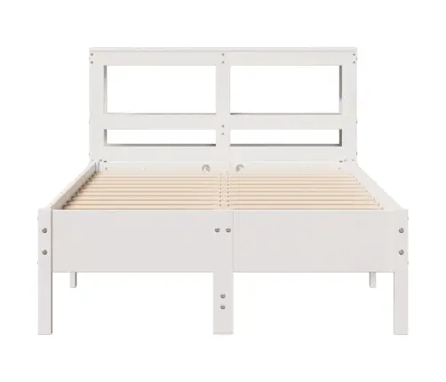 Lovos Rėmas Be Čiužinio, Baltas, 120X190cm Pušies Masyvas