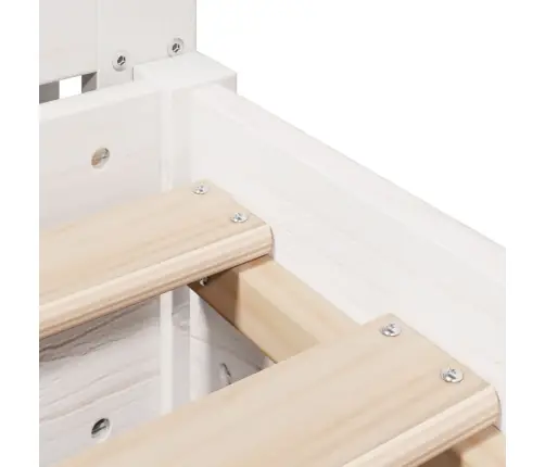 Gulta Bez Matrača, Balts, 200X200 Cm, Priedes Masīvkoks Vidaxl