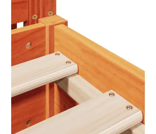 Gulta Bez Matrača, Vaska Brūnas, 200X200 Cm, Priedes Masīvkoks Vidaxl