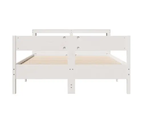 Voodiraam Ilma Madratsita, Valge, 150 X 200 cm Männipuit