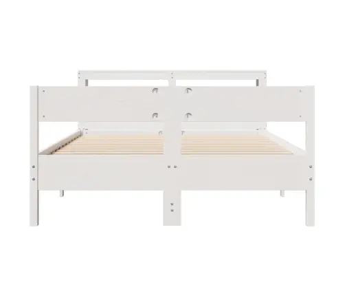 Gulta Bez Matrača, Balta, 120X200 Cm, Priedes Masīvkoks Vidaxl