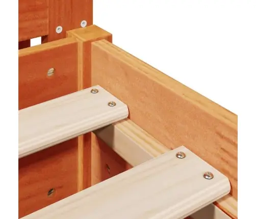 Gulta Bez Matrača, Vaska Brūnas, 90X200 Cm, Priedes Masīvkoks Vidaxl