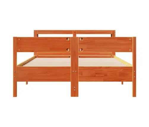 Voodiraam Ilma Madratsita, Vahapruun, 135 X 190 cm Männipuit