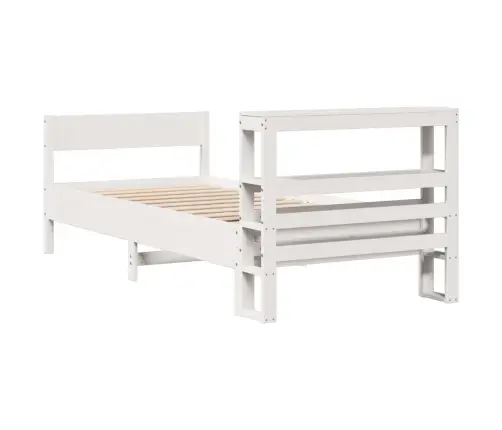 Lovos Rėmas Su Be Čiužinio, Baltas, 75X190cm Pušies Masyvas