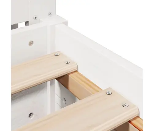 Lovos Rėmas Su Be Čiužinio, Baltas, 75X190cm Pušies Masyvas