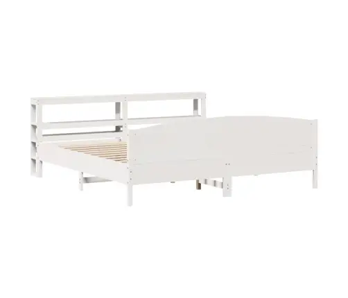 Lovos Rėmas Be Čiužinio, Baltas, 180X200cm Pušies Masyvas