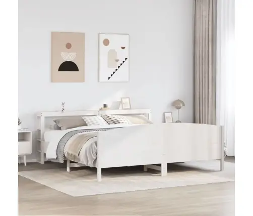 Lovos Rėmas Be Čiužinio, Baltas, 180X200cm Pušies Masyvas