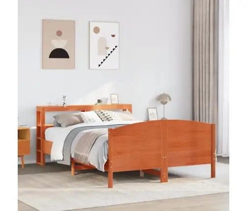 Voodiraam Ilma Madratsita, Vahapruun, 150 X 200 cm Männipuit