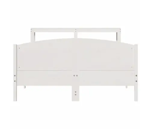 Voodiraam Ilma Madratsita, Valge, 135 X 190 cm Männipuit