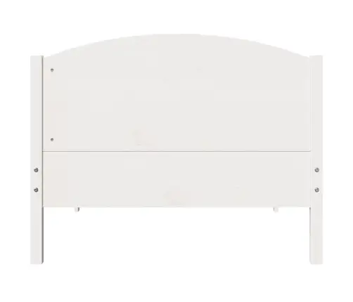 Gulta Bez Matrača, Balts, 90X200 Cm, Priedes Masīvkoks Vidaxl