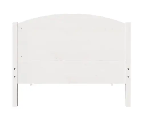 Gulta Bez Matrača, Balts, 75X190 Cm, Priedes Masīvkoks Vidaxl