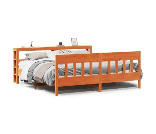 Lovos Rėmas Be Čiužinio, Vaško Rudas, 200X200cm Pušies Masyvas