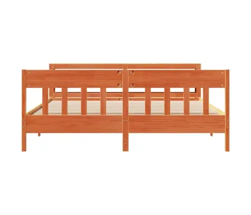 Lovos Rėmas Be Čiužinio, Vaško Rudas, 200X200cm Pušies Masyvas