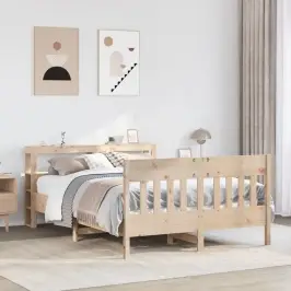 Gulta Bez Matrača, 150X200 Cm, Priedes Masīvkoks Vidaxl