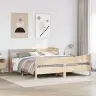 Gultas Rāmis Ar Galvgali, 180X200 Cm, Priedes Masīvkoks Vidaxl