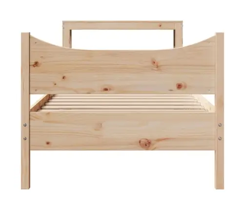 Gultas Rāmis Ar Galvgali, Priedes Masīvkoks, 90X200 Cm Vidaxl