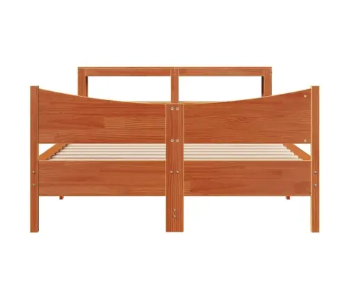 Voodiraam Peatsiga, Vahapruun, 135 X 190 cm Männipuit