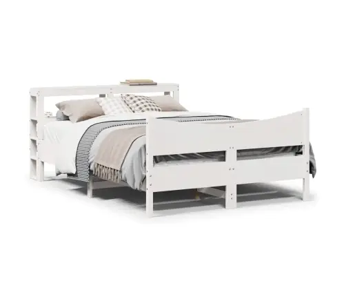 Voodiraam Peatsiga, Valge , 120 X 190 cm Männipuit