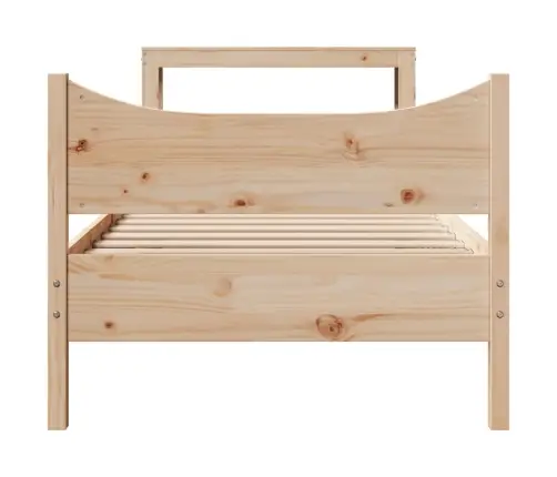 Gultas Rāmis Ar Galvgali, 75X190 Cm, Priedes Masīvkoks Vidaxl