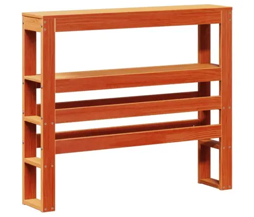 Gultas Rāmis Ar Galvgali, Vaska Brūnas, 75X190 Cm, Priede Vidaxl