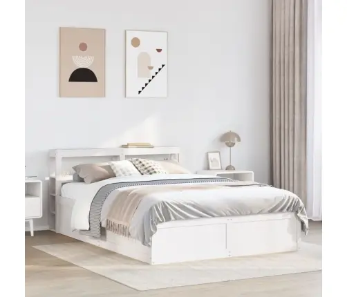 Lovos Rėmas Su Galvūgaliu, Baltas, 160X200 cm Pušies Masyvas