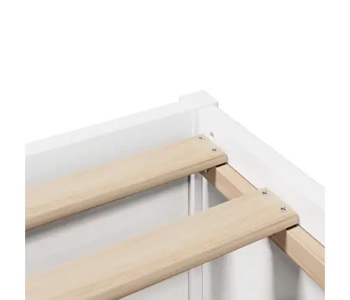 Gultas Rāmis Ar Galvgali, Balts, Priedes Masīvkoks, 90X200 Cm Vidaxl