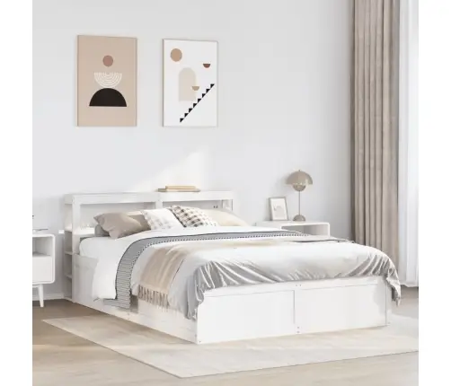 Voodiraam Peatsiga, Valge , 120 X 190 cm Männipuit