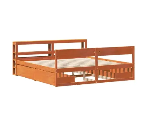 Voodiraam Ilma Madratsita, Vahapruun, 180 X 200 cm Männipuit