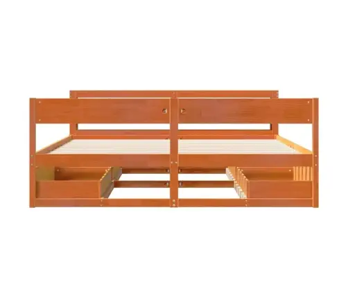 Voodiraam Ilma Madratsita, Vahapruun, 180 X 200 cm Männipuit