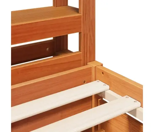 Gulta Bez Matrača, Vaska Brūnas, 160X200 Cm, Priedes Masīvkoks Vidaxl