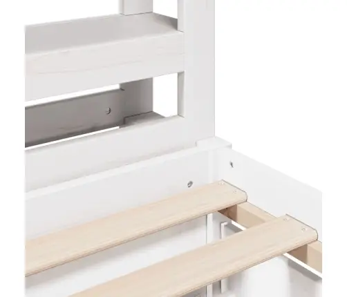 Voodiraam Ilma Madratsita, Valge, 90 X 200 cm Männipuit